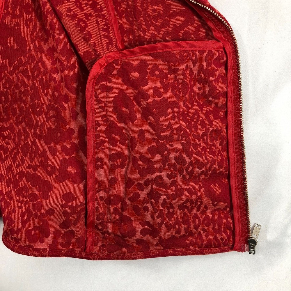 SUSAN BRISTOL Jacket Women's Size 12 Red‎ Orange Evening Full Zip Pockets - Picture 5 of 11
